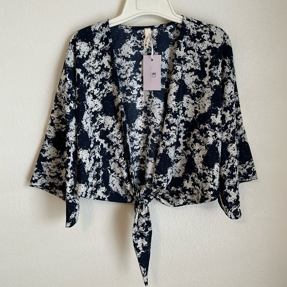 Tyche Kimono Tie Front Top